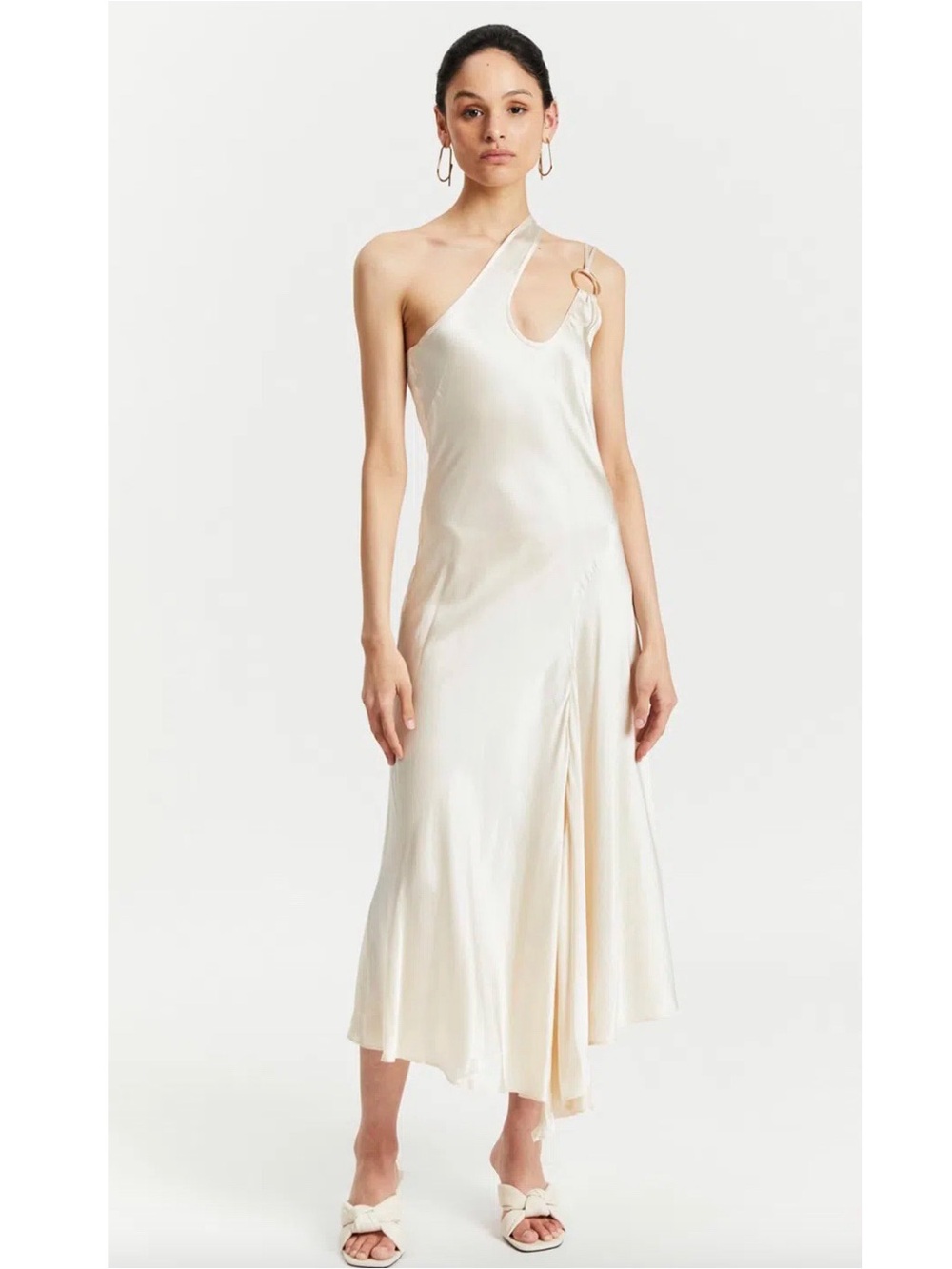 Cult Gaia Gwenyth Asymmetric Silk Dress